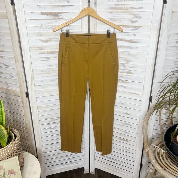 J. CREW Women's Remi Trouser Pant Size 2 Bi Stretch Muted Mustard NWT FLAW - Picture 14 of 14